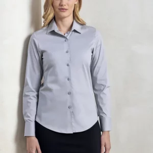 Women´s Stretch Fit Poplin Long Sleeve Cotton Shirt