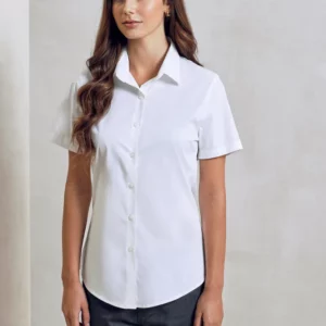 Women´s Stretch Fit Poplin Short Sleeve Cotton Shirt