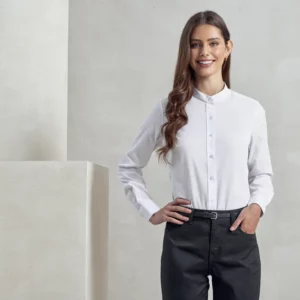 Women´s Banded Collar Grandad Shirt