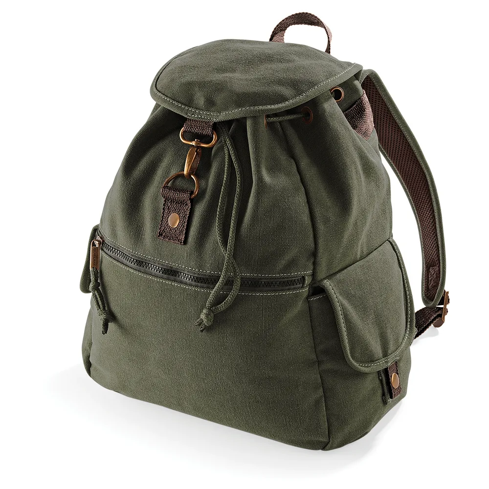Vintage Canvas Backpack – Image 2
