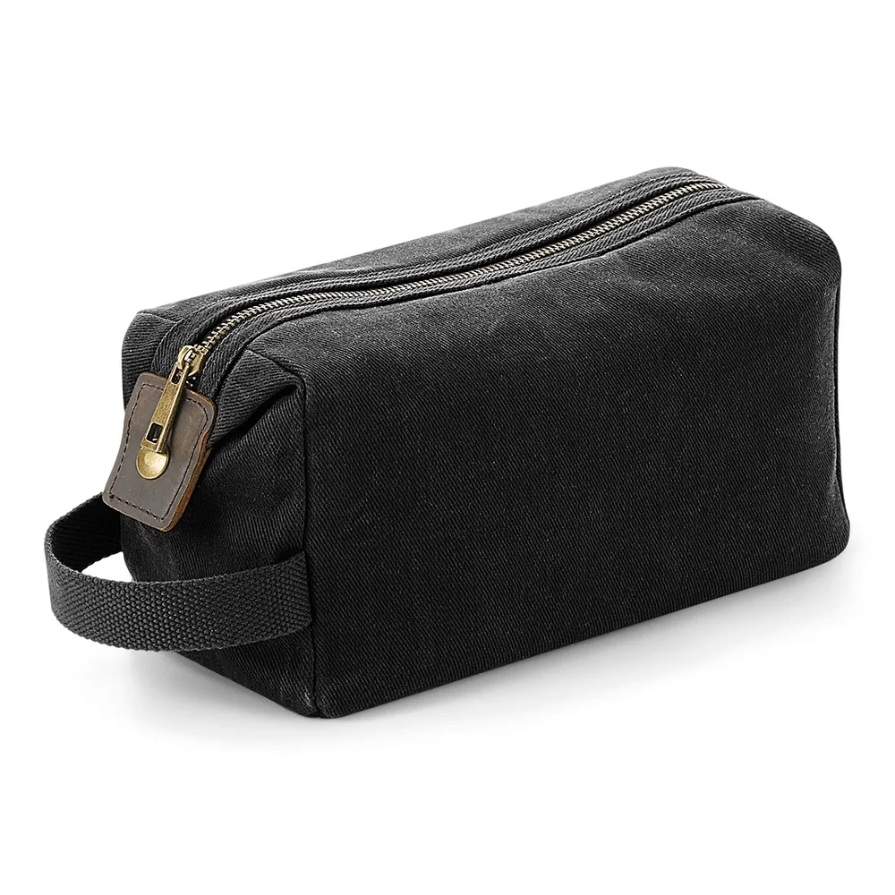 Heritage Waxed Canvas Wash Bag – Image 2
