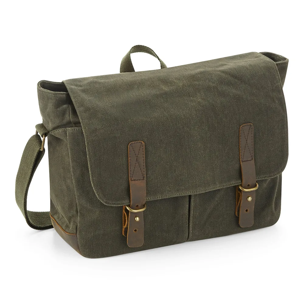 Heritage Waxed Canvas Messenger