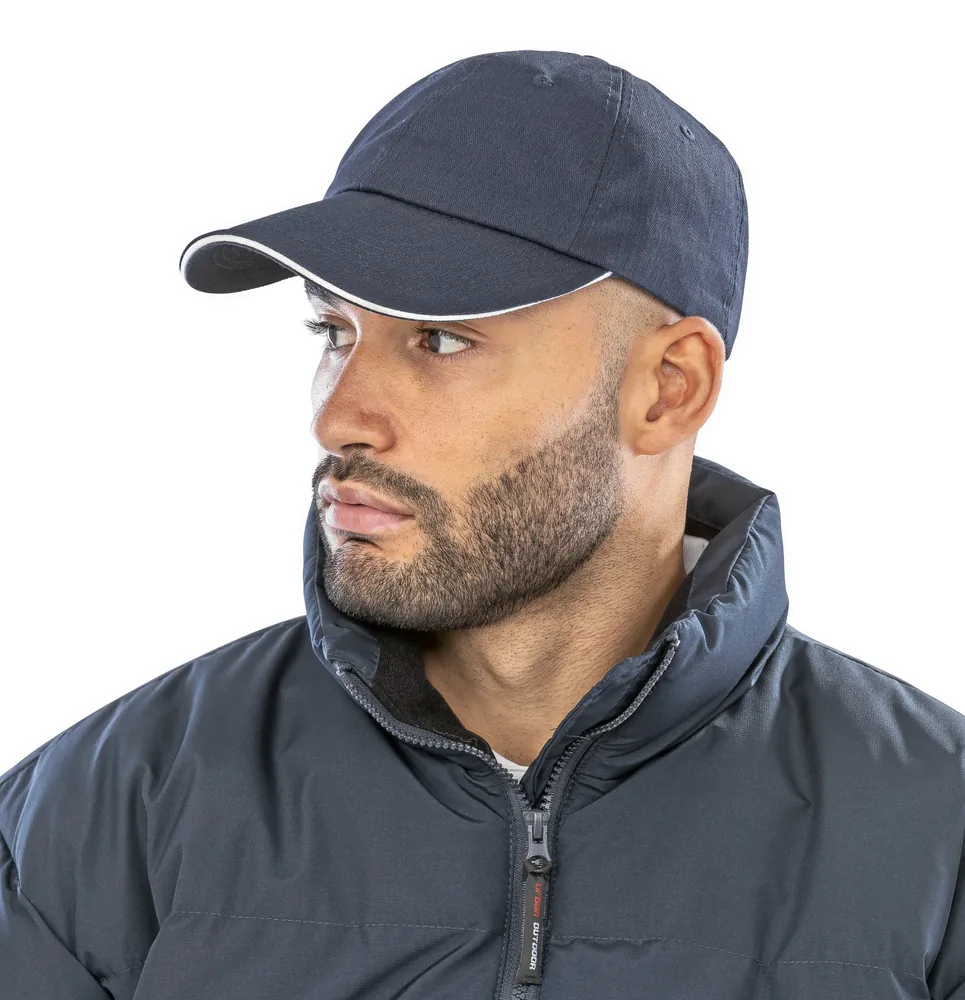 Herringbone Cap With Sandwich Peak