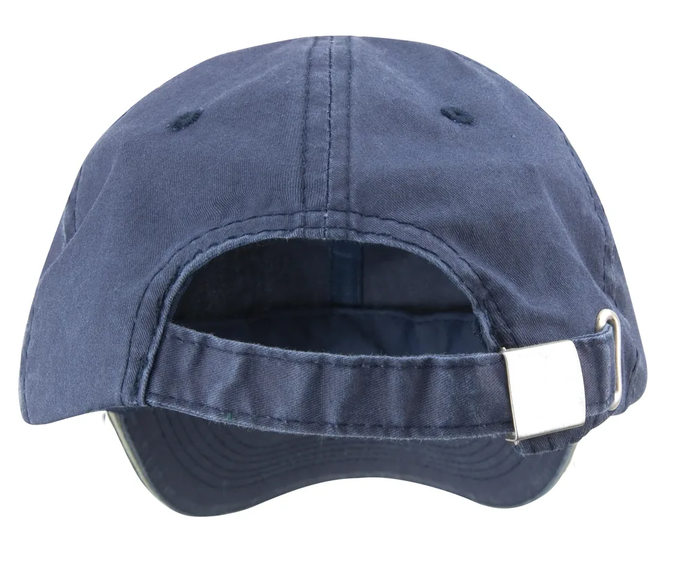 Washed Fine Line Cotton Cap With Sandwich Peak – Image 3