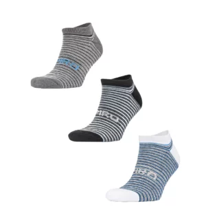 3-Pack Mixed Stripe Coolmax Sneaker Socks