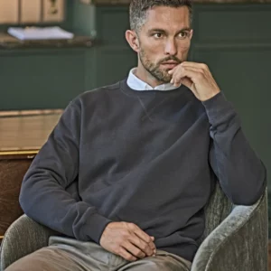 Ribbed Interlock Crew Neck