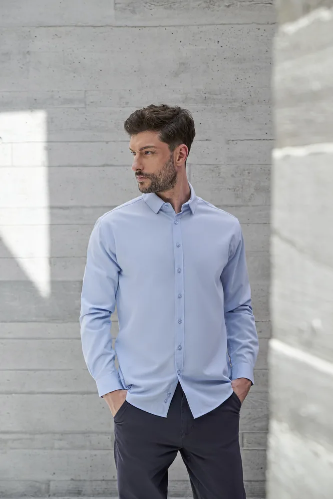 Men´s Long Sleeved ´Cotton Feel´ Coolplus® Shirt