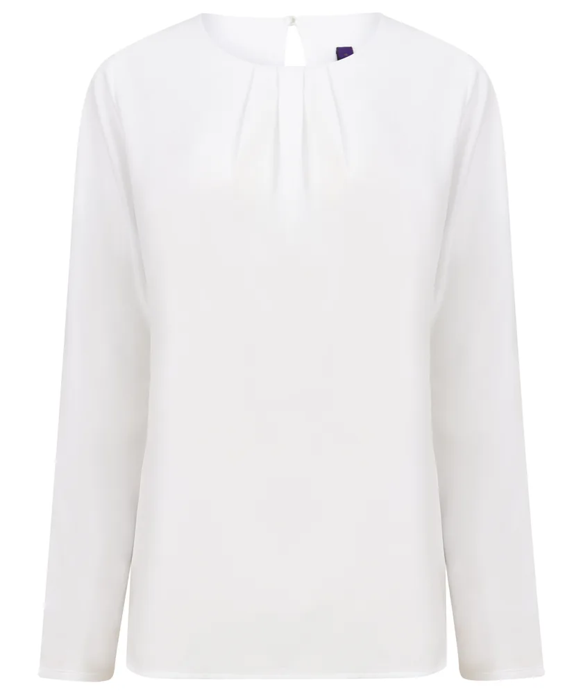 Ladies´ Pleat Front Long Sleeved Blouse – Image 2