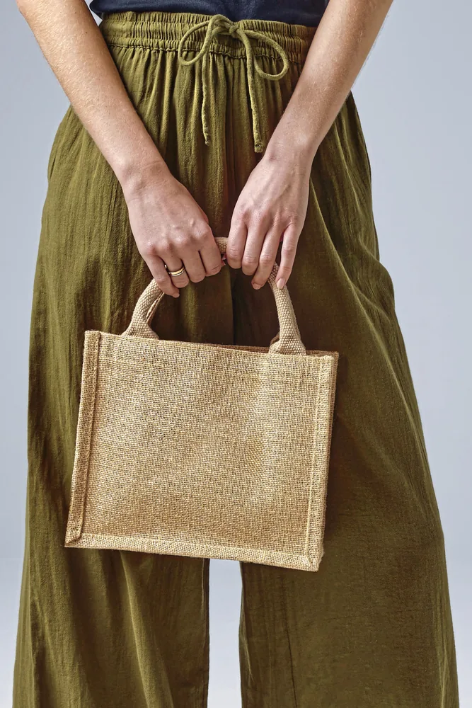 Shimmer Jute Mini Gift Bag