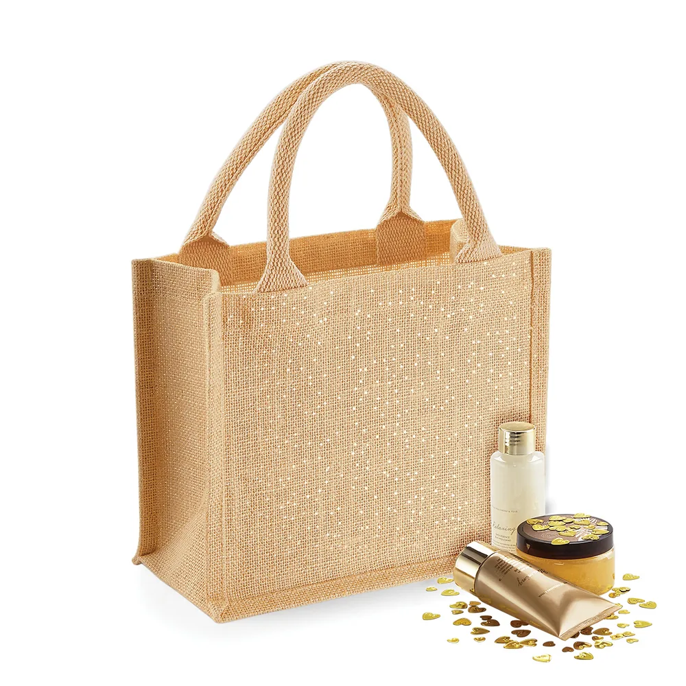 Shimmer Jute Mini Gift Bag – Image 2