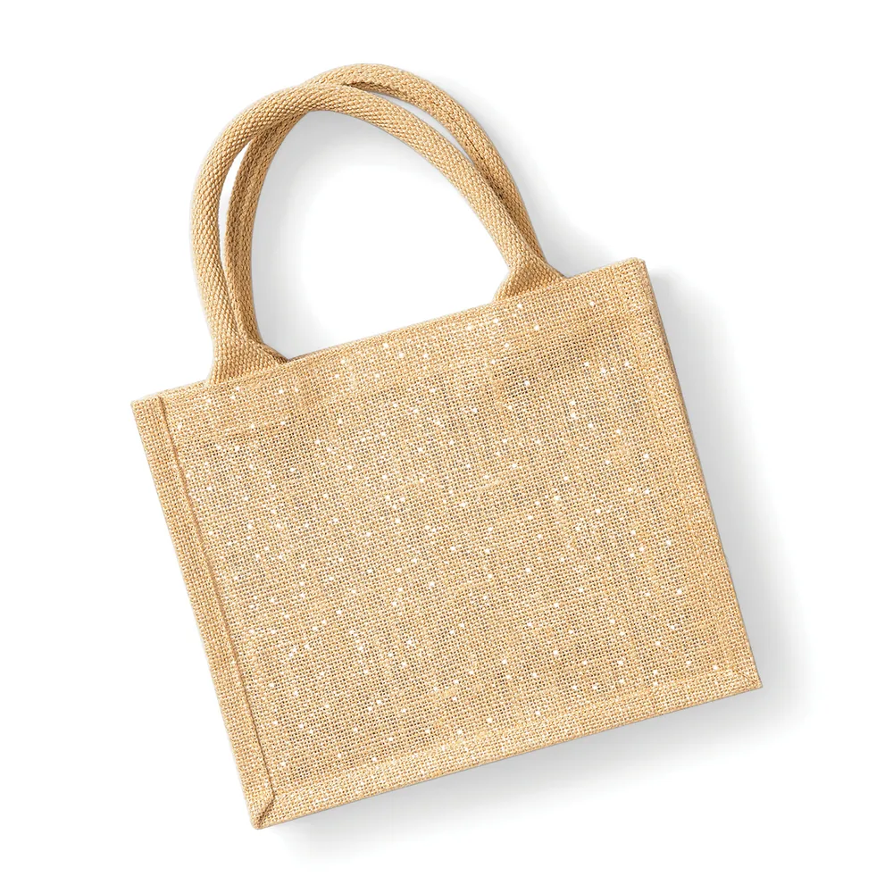 Shimmer Jute Mini Gift Bag – Image 3