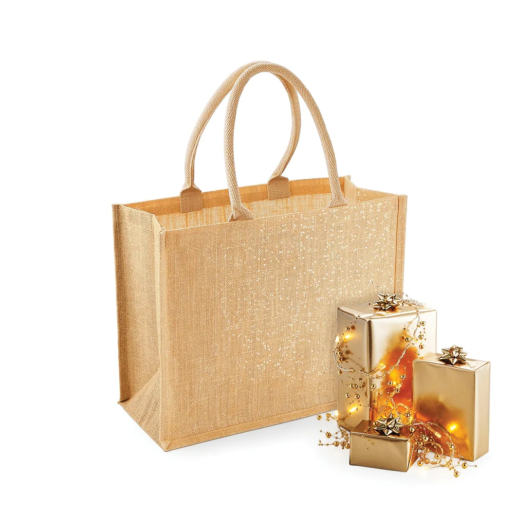 Shimmer Jute Shopper – Image 3