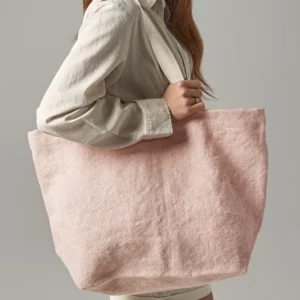 Soft Washed Jute Beach Bag