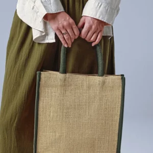 Natural Starched Jute Midi Bag