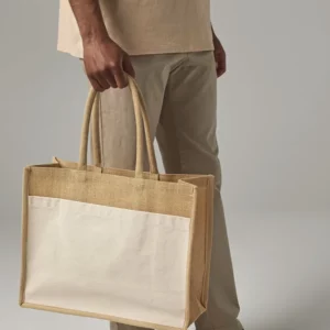 Cotton Pocket Natural Starched Jute Shopper