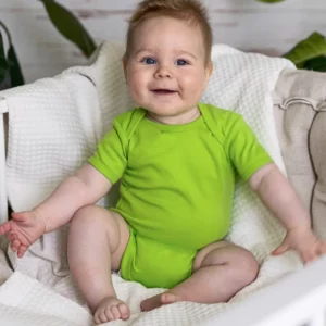 Organic Baby Bodysuit Short Sleeve Bailey 01