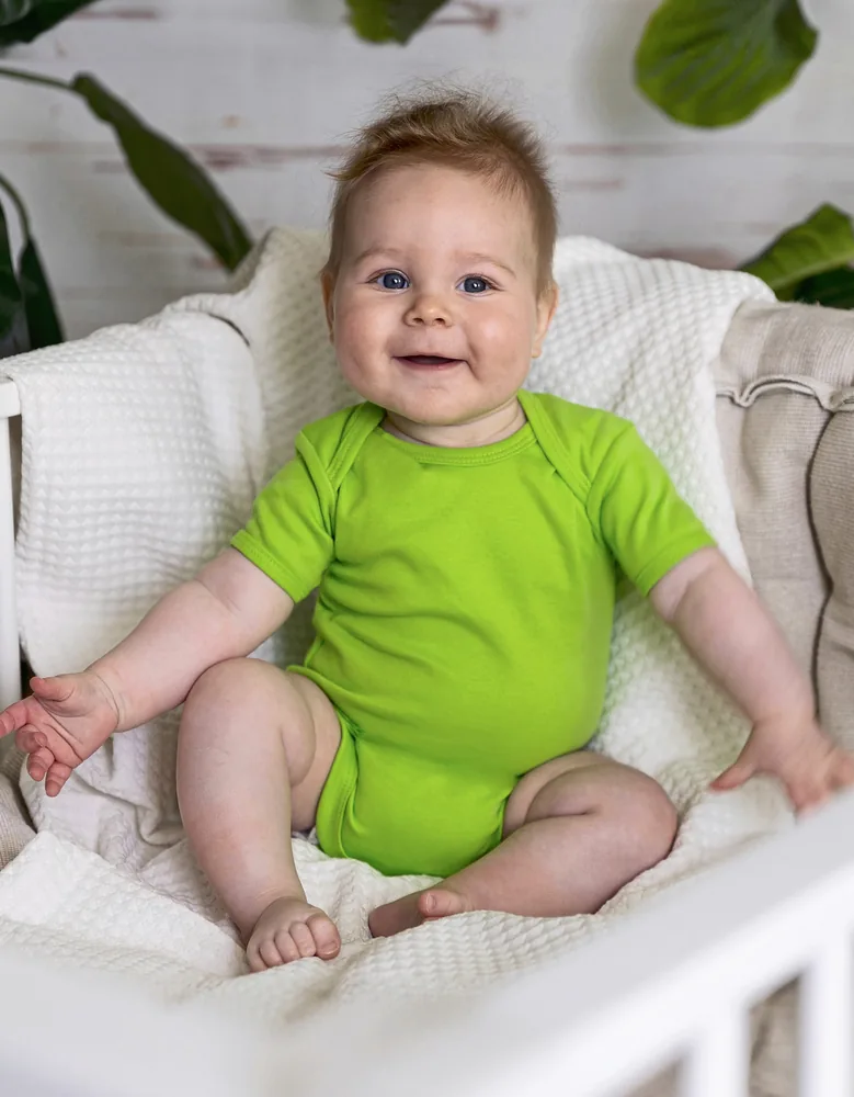 Organic Baby Bodysuit Short Sleeve Bailey 01