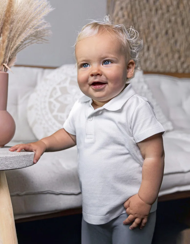 Organic Baby Polo Short Sleeve Teddy 01
