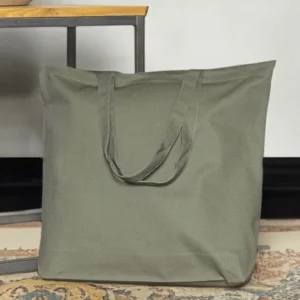 Organic Canvas Carrier Bag Medium Long Handle London 02