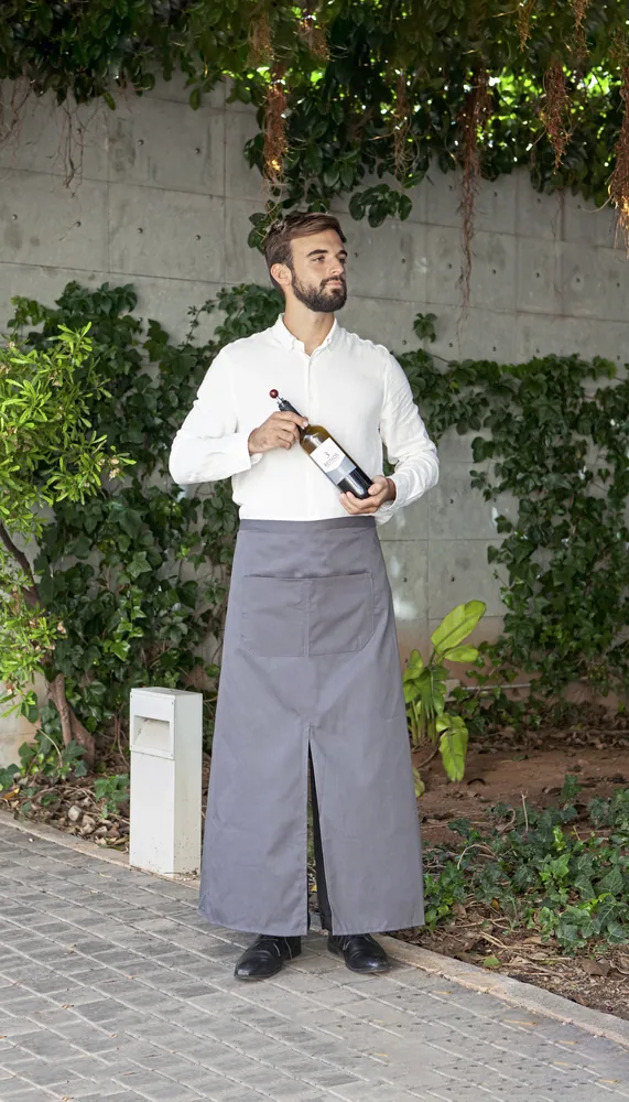 Bistro Apron With Split And Front Pocket