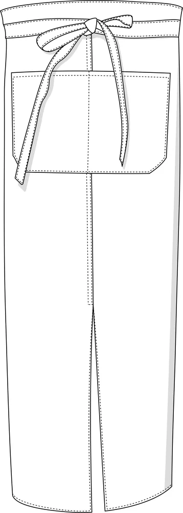 Bistro Apron With Split And Front Pocket – Image 2