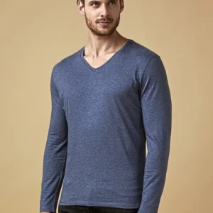 Men´s V-Neck T-Shirt Long Sleeve