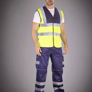 Hi-Vis Cargo Trousers With Knee Pad Pockets