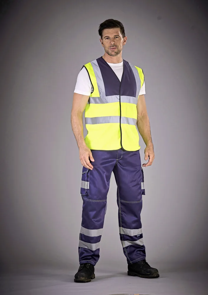Hi-Vis Cargo Trousers With Knee Pad Pockets