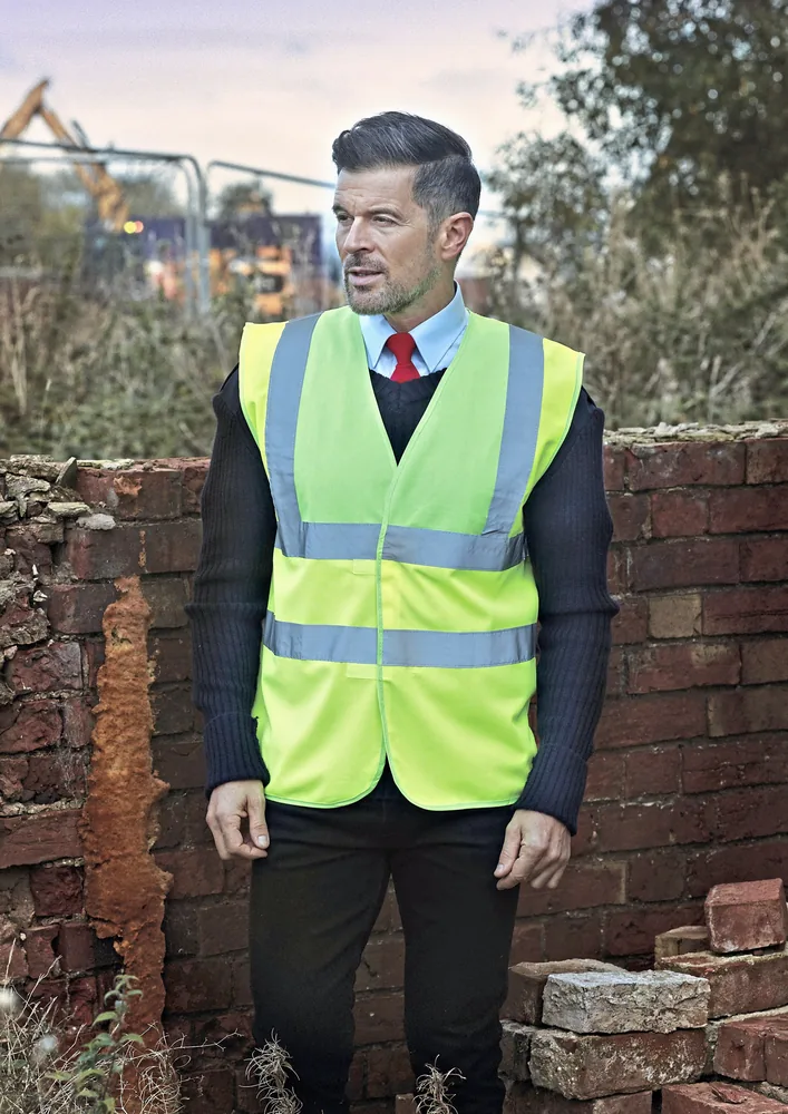 Hi-Vis 2 Bands & Braces Waistcoat